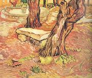 Vincent Van Gogh The Stone Bench in the Garden of Saint-Paul Hospital (nn04) Spain oil painting reproduction